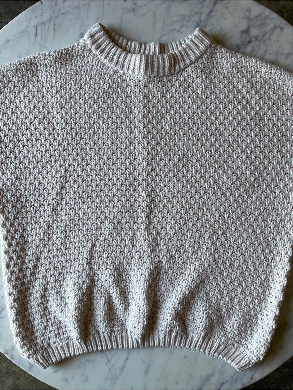 Universal Thread Cream Textured Crewneck Sweater